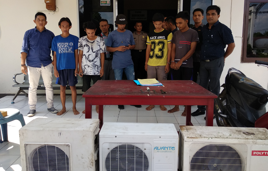 Empat Sekawan Mencuri Perangkat AC Kantor Dinas di Lubuklinggau, Uangnya Untuk Pesta Narkoba