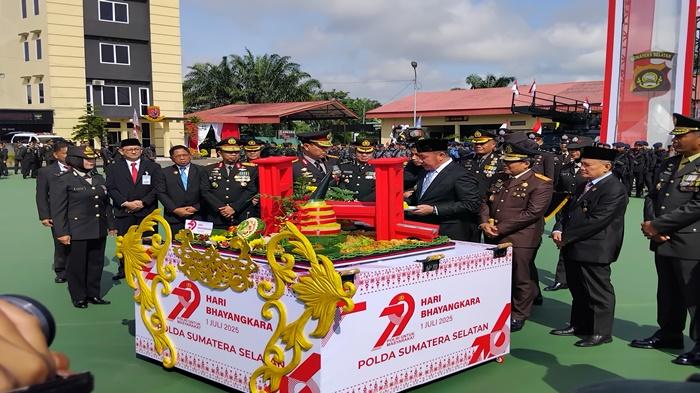 HUT Bhayangkara ke- 79 Tahun, Polda Sumsel Raih Penghargaan Nugraha Sakanti dari Presiden Prabowo