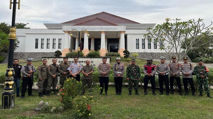 Patroli Bersama Aparat Gabungan di Sekitaran KPT Tanjung Senai, Polres OI Pastikan Tak Ada Demo