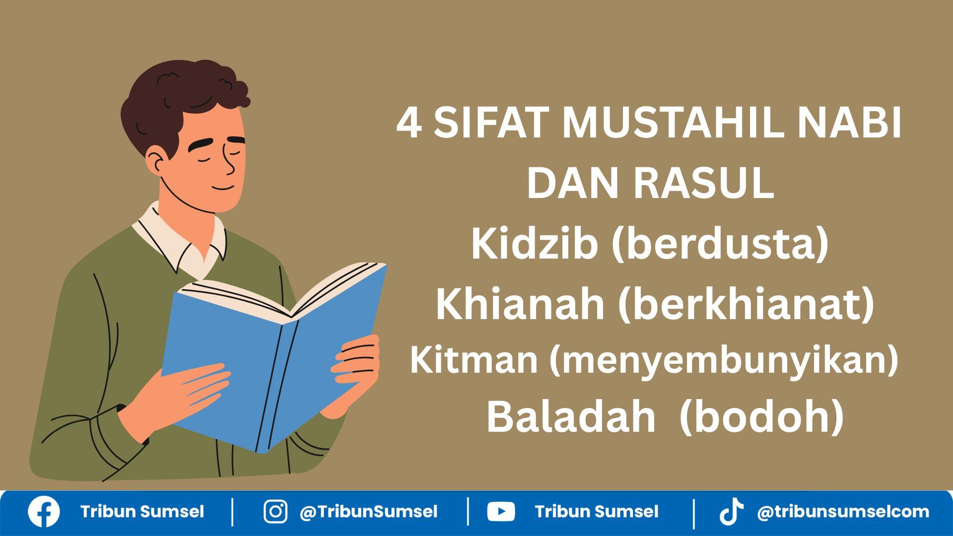 Arti Kidzib, Khianah, Kitman, Baladah, 4 Sifat Mustahil Nabi & Rasul, Berlawanan dengan Sifat Wajib