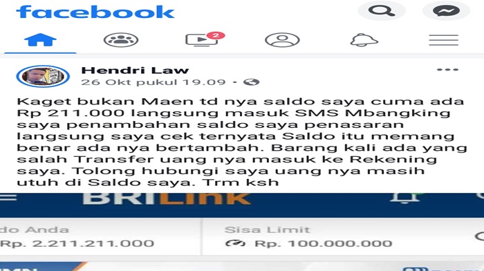 Kades di Muratara Posting Facebook Dapat Transfer Uang Rp 2 Miliar, Ini Penjelasannya