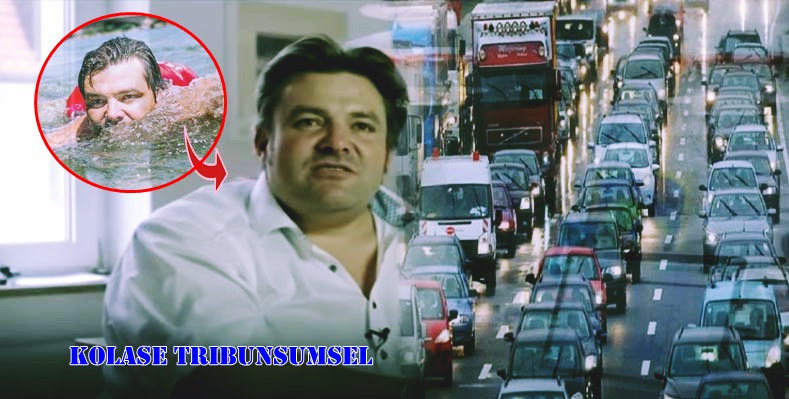 Bosan Kena Macet Lalu Lintas,Pria Ini Lakukan Cara Unik Untuk Pergi Kerja,Dijamin Bikin Melongo