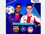 Jadwal Acara TV Selasa 21 Oktober 2025, Kick Off Barcelona vs Olympiakos Liga Champions UEFA