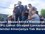 Sebut Banyak Kecurangan, Ribuan Massa Lintas Aliansi Tuntut Komisioner KPU Lahat Dicopot