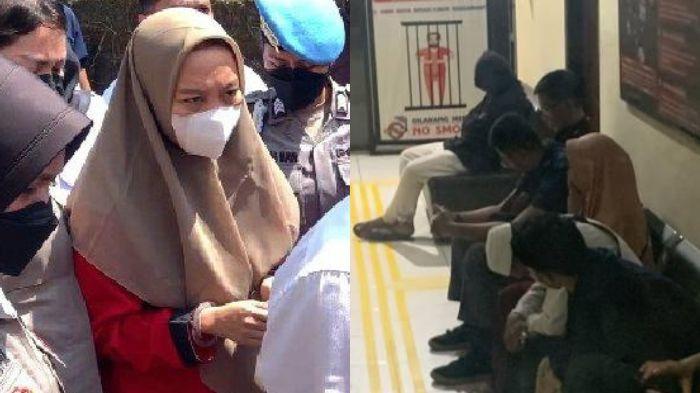 (kanan) Para saksi dalam kasus kemarian Brigadir Esco saat kembali jalani pemeriksaan saat Polres Lombok Barat, Rabu (15/10/2025).
(kiri) Brigadir Riska yang ditetapkan sebagai tersangka pembunuhan Brigadir Esco saat mengikuti rangkaian reka adegan saat proses rekonstruksi di TKP, Senin ( 28/9/2025)