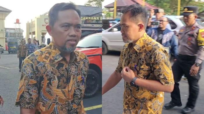KEKAYAAN - (Kiri) Sekda Cilacap Satmoko Danardono saat menuju ke masjid Mapolresta Banyumas di sela menjalani pemeriksaan KPK, Jumat (13/3/2026) sore.
(kanan) Sadmoko Danardono di Mapolresta Banyumas, Jawa Tengah, Jumat (13/3/2026)
