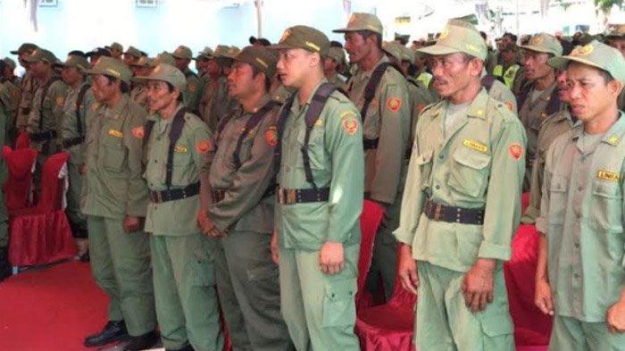 Amankan Ring 1 di TPS, Ratusan Linmas Nganjuk Tingkatkan Kemampuan Hadapi Pemilu 2024