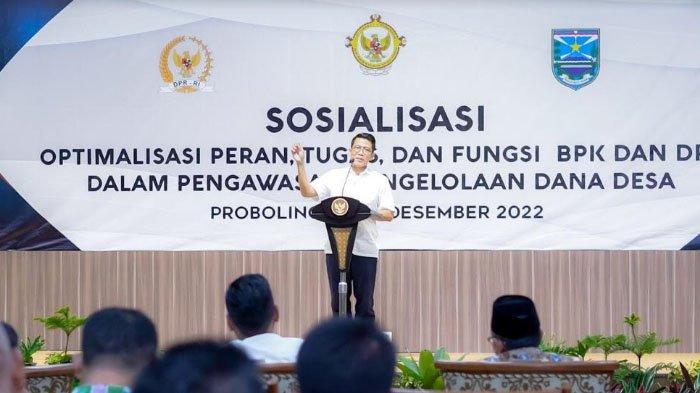 Misbakhun, anggota Komisi XI DPR RI saat memberikan sosialisasi.