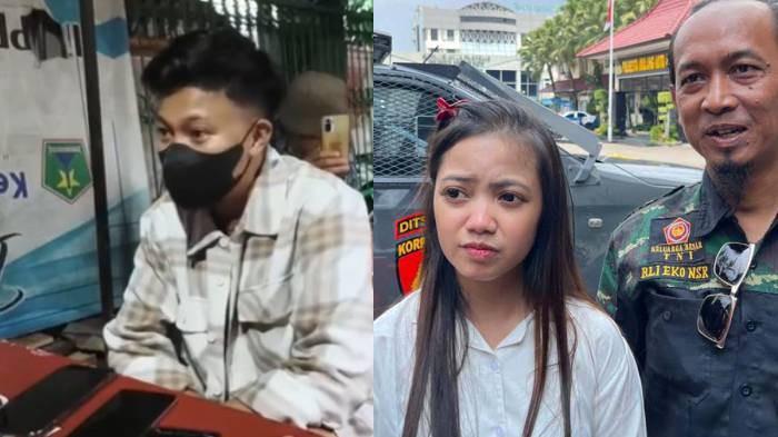 KLARIFIKASI - (kanan) Intan Anggraeni (baju putih) saat melaporkan kasus pernikahannya ke Polresta Malang Kota pada Rabu (8/4/2026). (kiri) Yupi Rere alias Rey, suami Intan.