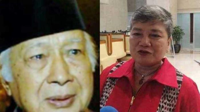 DILAPORKAN BARESKRIM - Kolase foto Soeharto dan Ribka Tjiptaning. Ribka Dilaporkan ke Bareskrim Gegara Sebut Soeharto Pembunuh.