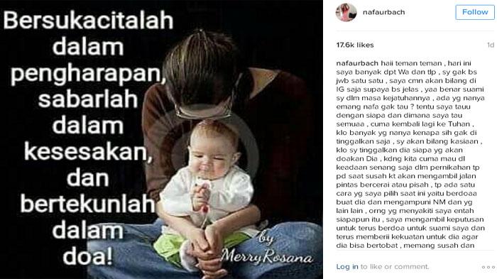 Ungkapkan Isi Hatinya di Instagram, Nafa Urbach Tuai Banyak Simpati