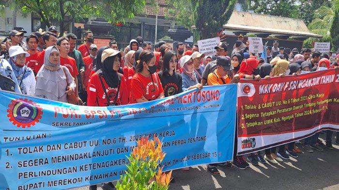 Sambung Aspirasi Buruh, DPRD Nganjuk Siap Sampaikan Penolakan UU Cipta Kerja ke Pemerintah Pusat