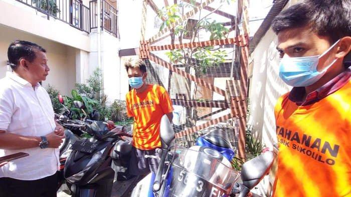 Dorong Sepeda Motor Colongan di Surabaya, 2 Bandit Asal Madura Dibekuk Unit Reskrim Polsek Sukolilo