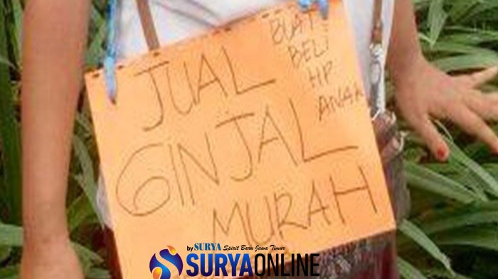 Heboh, Seorang Ibu di Surabaya Rela Jual Ginjal demi Belikan HP Anaknya