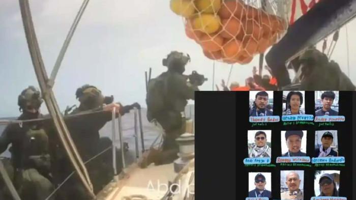 DICULIK -  Empat jurnalis Indonesia diculik angkatan laut Israel (IOF) di perairan Siprus, Senin (18/5/2026) saat menjalani misi kemanusiaan bersama Global Sumud Flotilla.