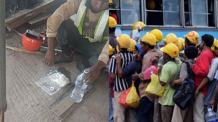 Potret Miris Pekerja Migran Makan Nasi dengan Air Putih Tanpa Lauk Viral di Whatsapp (WA) & Medsos