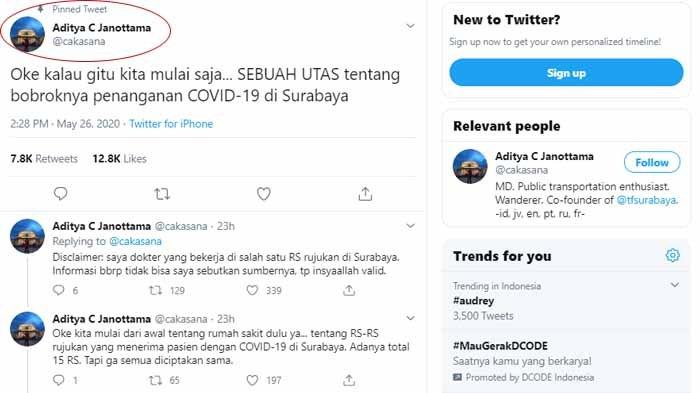 Viral kritikan pedas penanganan COVID-19 di Surabaya dan berita sebelumnya Walikota Risma menanggapi jumlah pasien corona melonjak. (Tangkapan Layar)