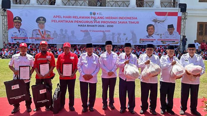 Pengurus PMI Jatim 2025-2030 Resmi Dilantik, Ketua PMI Pusat Jusuf Kalla: Bekerja untuk Kemanusiaan