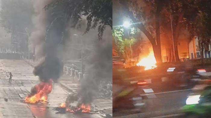 Daftar Fasilitas yang Dibakar Massa saat Demonstrasi di Surabaya, Ada Tenda hingga Pos Polisi