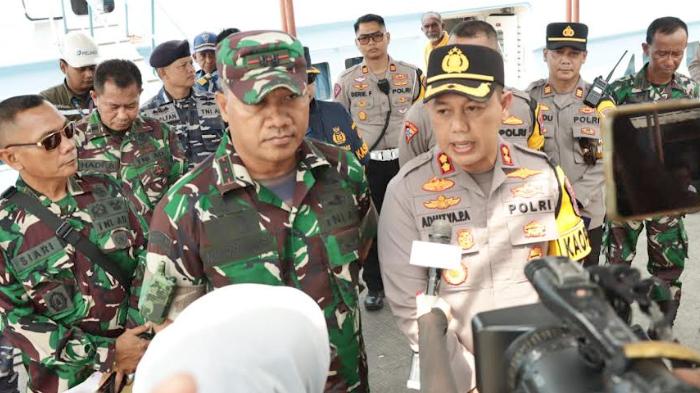 Bawa Bantuan dan Tim Trauma Healing, Kapolres dan Dandim 0817/Gresik Berangkat ke Bawean