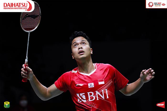 Hasil Indonesia Open 2022 - Anthony Ginting Lolos 16 Besar dan Hadapi Teman Viktor Axelsen