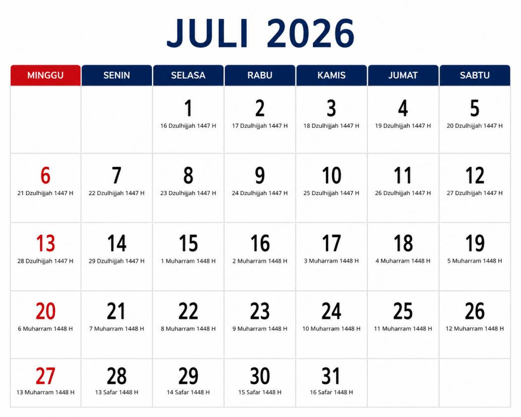 Jadwal Puasa Ayyamul Bidh Bulan Juli 2026 Lengkap Niatnya - Surya.co.id
