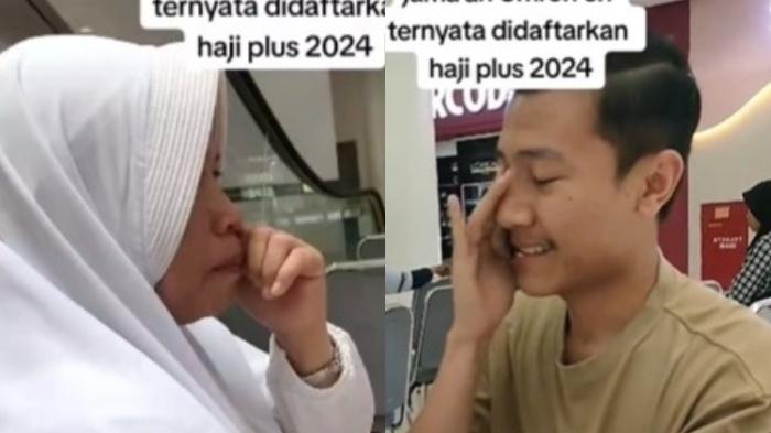 Nasib Mujur Ibu Dikira Diajak Reuni Umrah ternyata Didaftarkan Anak Haji Plus, Langsung Nangis Haru