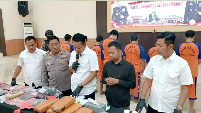 Belasan Bandar Narkoba Baru di Jombang Digulung Polisi, Jumlah Barang Bukti Fantastis