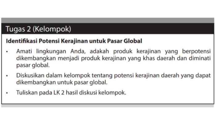 Kunci Jawaban PKWU Kelas 12 Halaman 155: Produk Kerajinan Khas Daerah yang Diminati Pasar Global