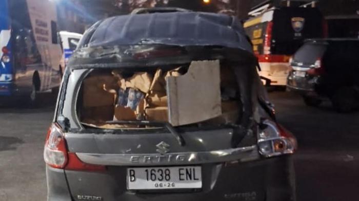 UPDATE Kecelakaan di Akses Suramadu Bangkalan, 2 Mobil PJR Kejar Ertiga Bawa Rokok Ilegal