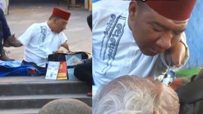 Perjuangan Dede Disabilitas Rawat Ayah Lumpuh Sendirian, Pilih Jualan Tasbih daripada Ngemis
