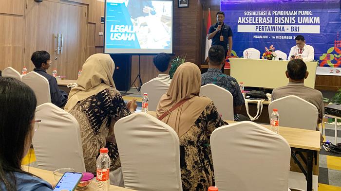 Dukung UMKM Naik Kelas, Pertamina dan BRI Gelar Sosialisasi dan Pembinaan PUMK di Nganjuk