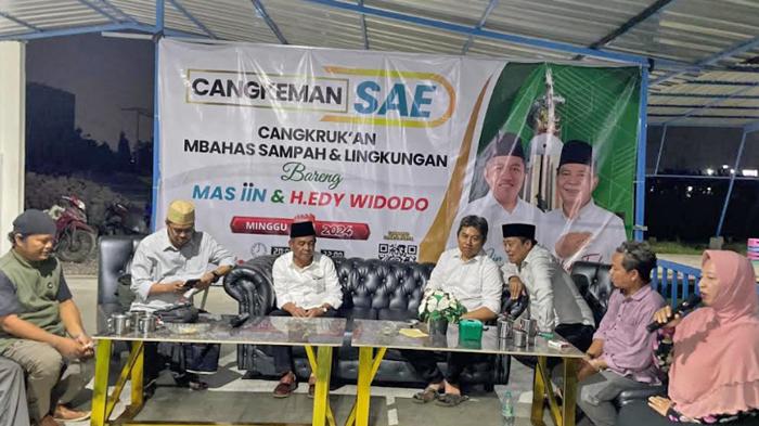 Kampanye Pilkada Sidoarjo 2024, Pasangan Achmad Amir Aslichin-Edy Widodo Cangkrukan Bersama Warga