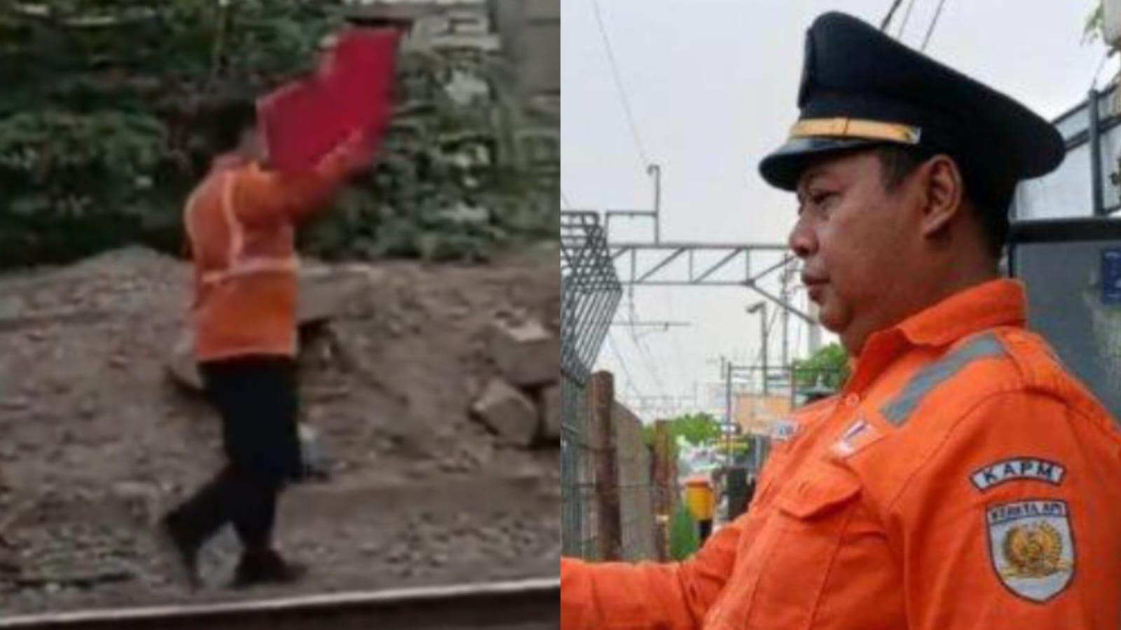 SOSOK Pak Ahmad Petugas Perlintasan KA yang Berhasil Stop Kereta, Sering Beri Sosialisasi di TikTok