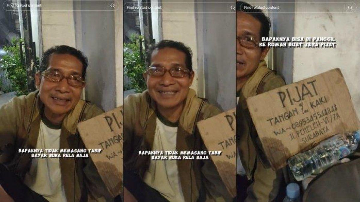SOSOK Pak Irfan, Mantan Guru yang Viral Kini Jadi Tukang Pijat di Surabaya, Dapat Rezeki Nomplok