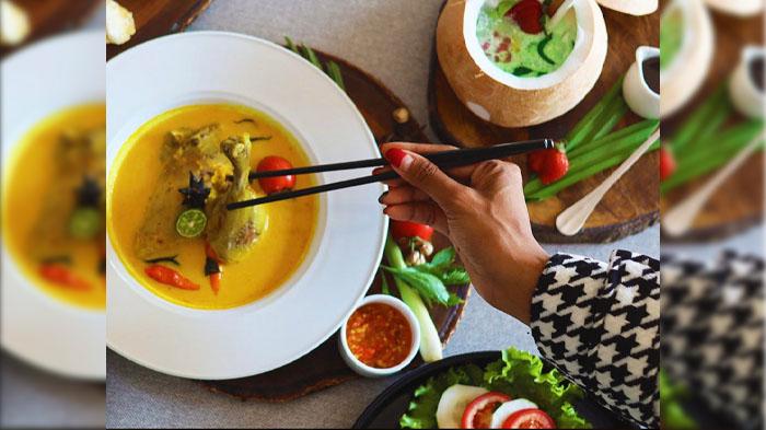 Incip Gulai Sie Itek dan Setup Singkong, Kuah Hangatnya Temani Bersantai di Musim Penghujan