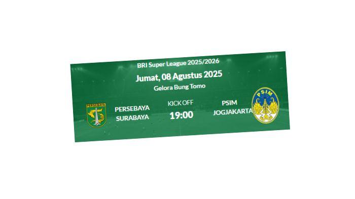 Tiket Persebaya vs PSIM di GBT Mulai Dijual: Presale Online, Kategori Lengkap, dan Tiket Musiman