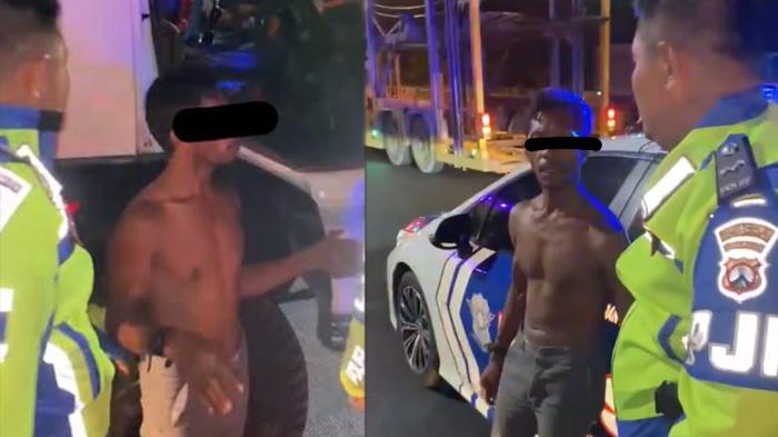 VIRAL Sopir Truk Tenteng Parang di Tol Romokalisari Gresik, saat Ditangkap : Adek Puas Kayak Begini