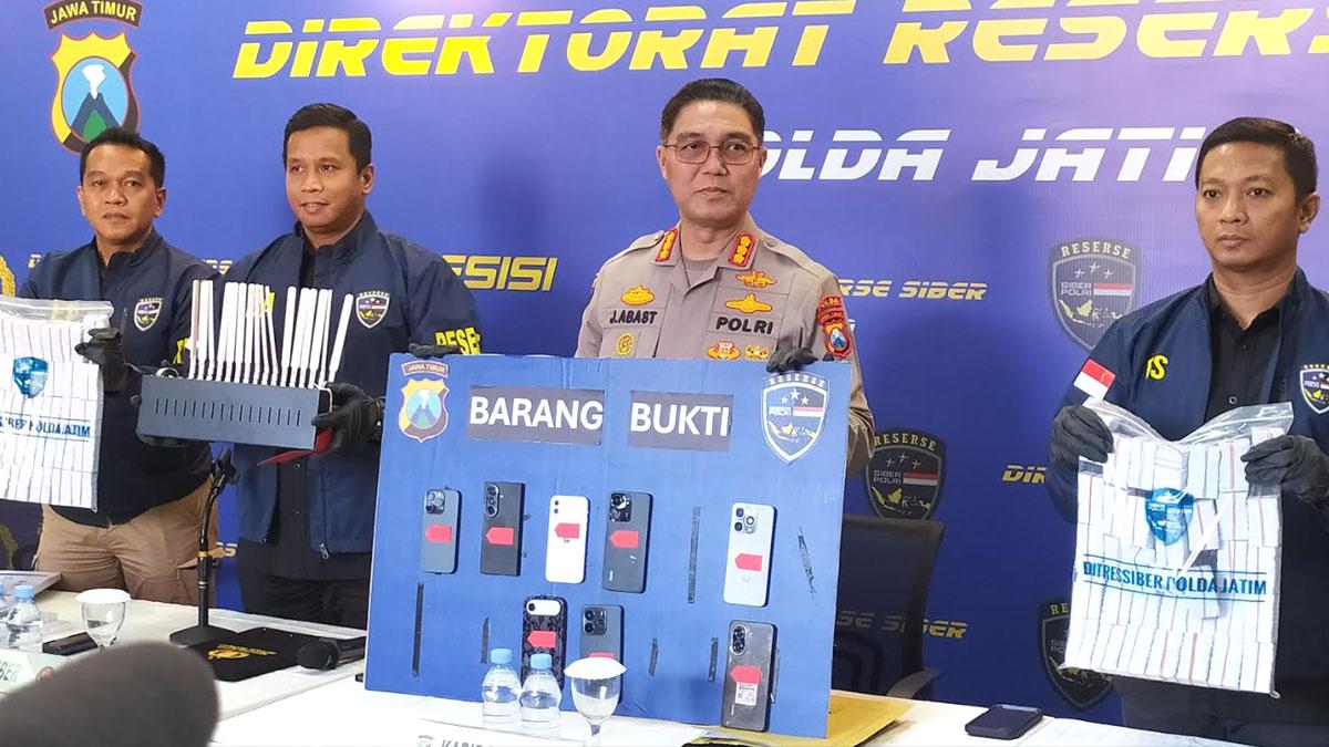 Sindikat SIM Card Ilegal Dibongkar Polda Jatim, Raup Rp1,2 Miliar