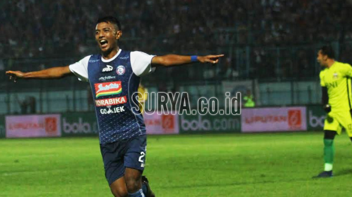 Arema FC Vs PSIS Semarang, Skor Babak Pertama 1-0, Dedik Setiawan Pecah Kebuntuan Singo Edan