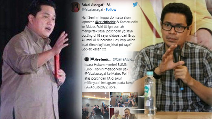 TELANJUR VIRAL Faizal Assegaf Ngamuk karena Tak Dilaporkan Erick Thohir, Kenyataan Setelahnya Beda