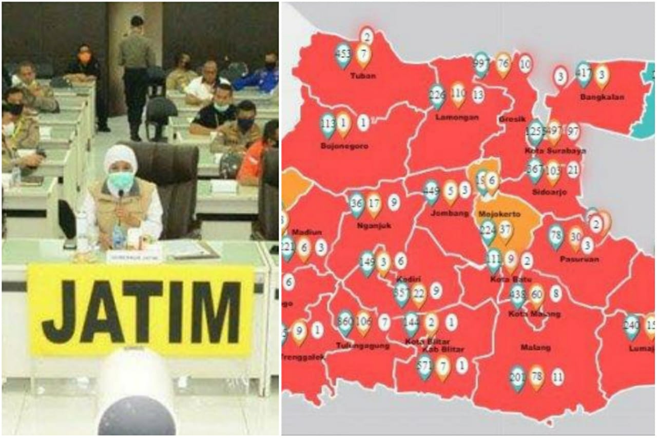 UPDATE Virus Corona di Surabaya & Sidoarjo Melonjak Tajam, Khofifah Soroti Trek-trekan Depan Grahadi