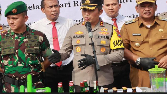 Musnahkan Barang Bukti KRYD, Upaya Polres Nganjuk Jaga Lebaran Aman Dan Kondusif