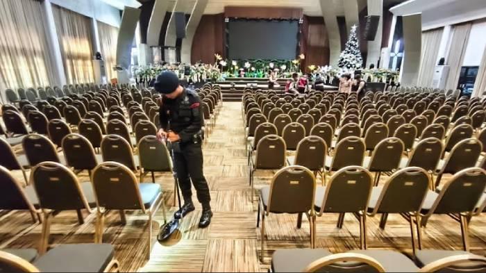 Jelang Misa Natal, Polisi Sterilisasi Sejumlah Gereja di Kabupaten Sidoarjo