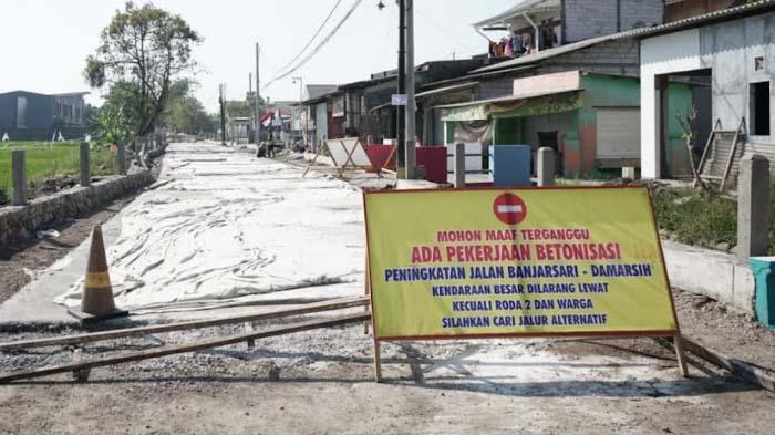Ada Pengecoran, Penutupan Jalan Banjarsari-Damarsi Buduran Sidoarjo Berlanjut Hingga Desember 2023