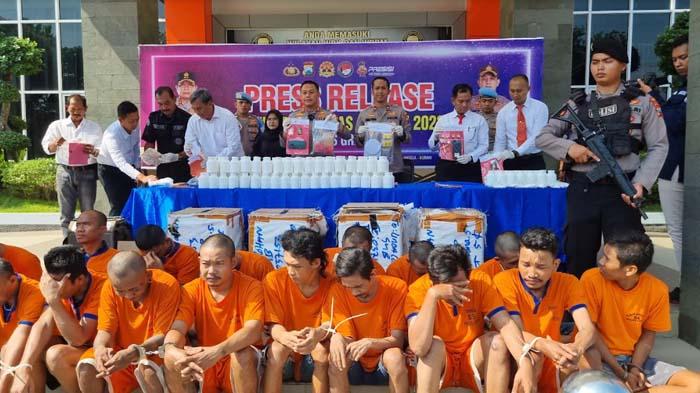 Operasi Tumpas Narkoba 2023 di Gresik, Polisi Berhasil Gulung Puluhan Tersangka
