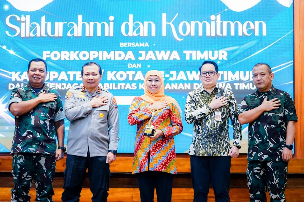 Gubernur Khofifah Minta Dukungan TNI-Polri untuk Tingkatkan Pencegahan Kriminalitas Jelang Lebaran
