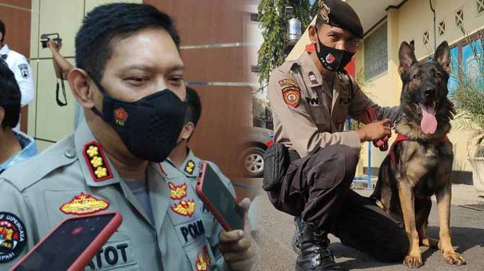 Polda Jatim Turunkan 2 Ekor Anjing Pelacak alias K9 di Pos Penyekatan Suramadu Pasca Kerusuhan