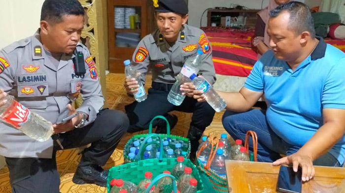 Jaga Suroan Dari Gangguan Kamtibmas, Polres Madiun Kota Sita Puluhan Liter Miras