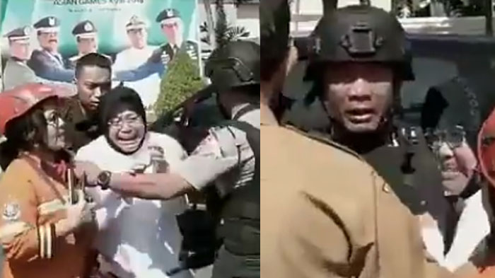 VIDEO: Risma Menangis hingga Tak Sanggup Berdiri, Ucapan Kapolrestabes Surabaya Bikin Merinding